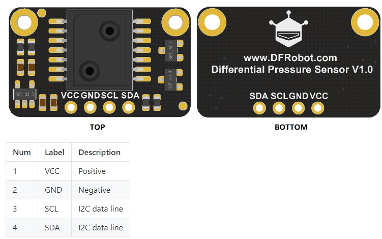 DFRobot SEN0343 Differential Pressure Sensor Module